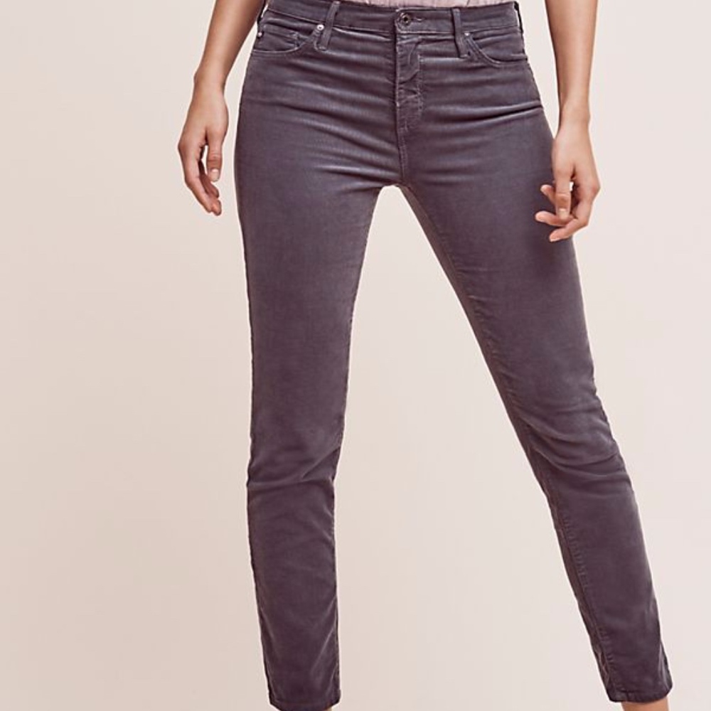 AG Stevie Mid-Rise Ankle Cords Grey